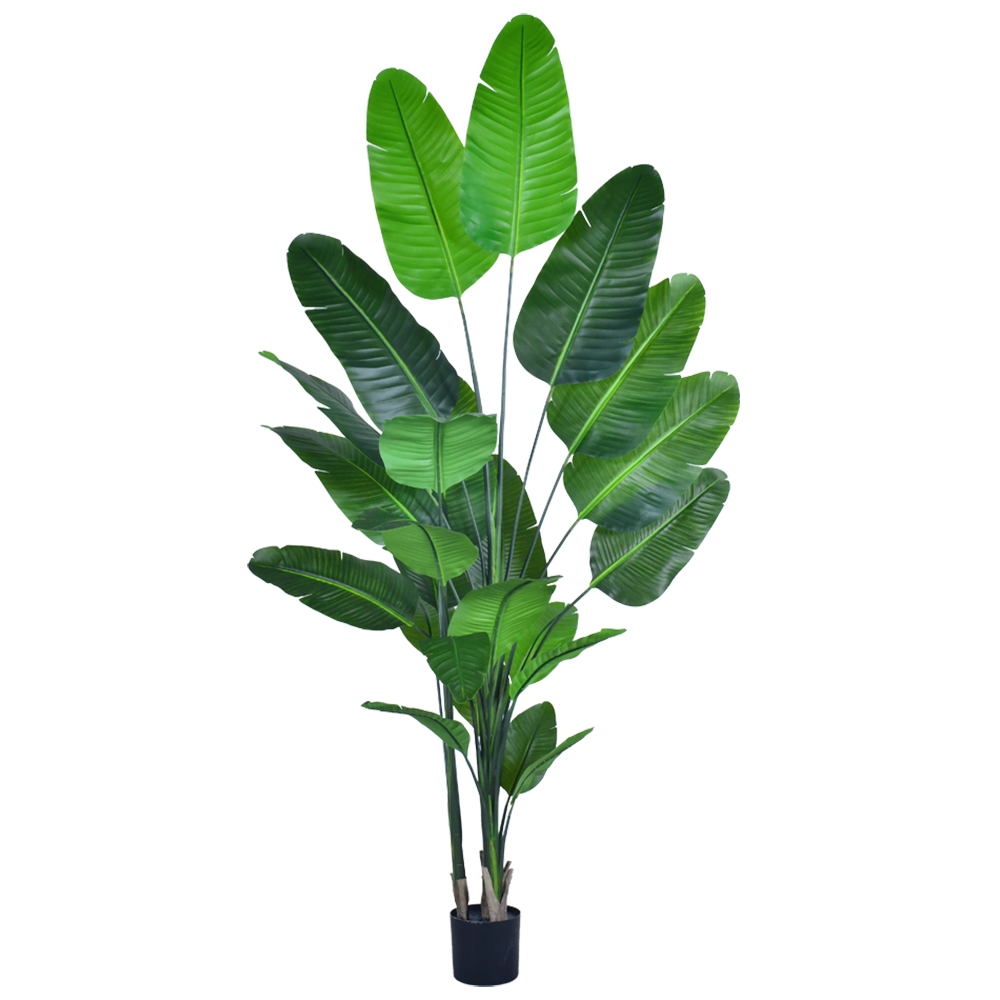 Wholesale Artificial Plants Palm Tree & Birds of Paradise - Model K Traveler's Palm 5.2ft-8.2ft | Haihong Factory Direct | Large Tropical Artificial Trees for Outdoor Landscaping