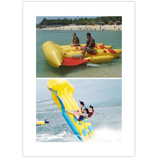 Tarpaulin Inflatable Flying Fish Rafts , Inflatable Water Tubes For Lake