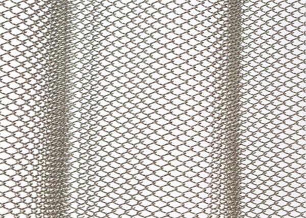 Flex Decorative Metal Mesh Drapery Fabric Acid Pickling / Anodic Oxidation Finish