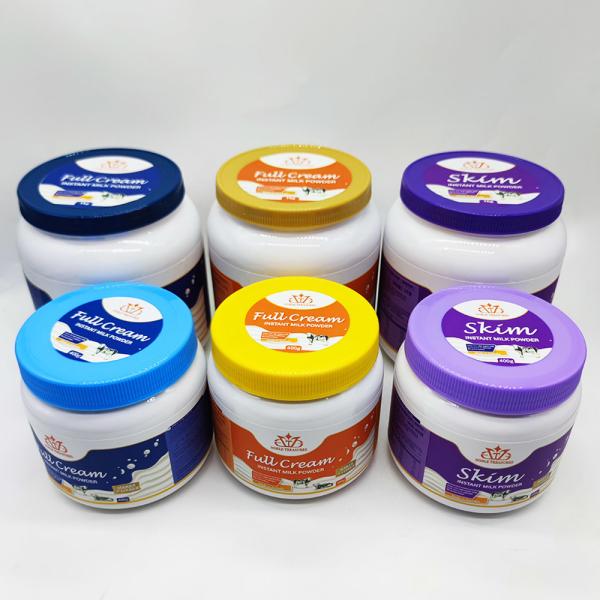 Широковолосая PET пластиковая пищевая порошок молока банка с крышками и этикеткой для сывороточного белка порошок упаковки