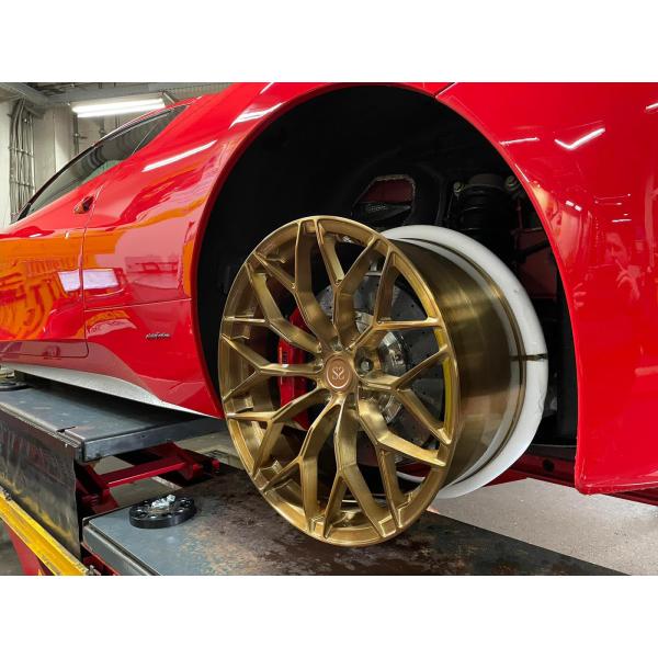 Brushed Bronze Monoblock 21 Inch Forged Wheel For Ferrari 458 1 Piece Alloy Rims