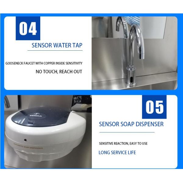 2000mm Medical Stainless Steel Sink