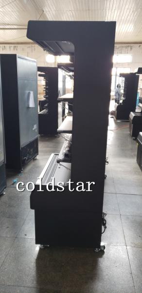 Commercial supermarket air curtain refrigerator open fruit and vegetable milk chiller