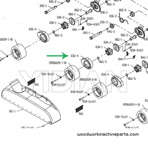 03G-4 D010052 Gearbox Cover - Length: 119 mm, Width: 89 mm, Height: 31 mm, Hole Diameter: 66 mm, ABS plastic, black - Weight: 34.5g MX48 Power Feeder Spare Parts