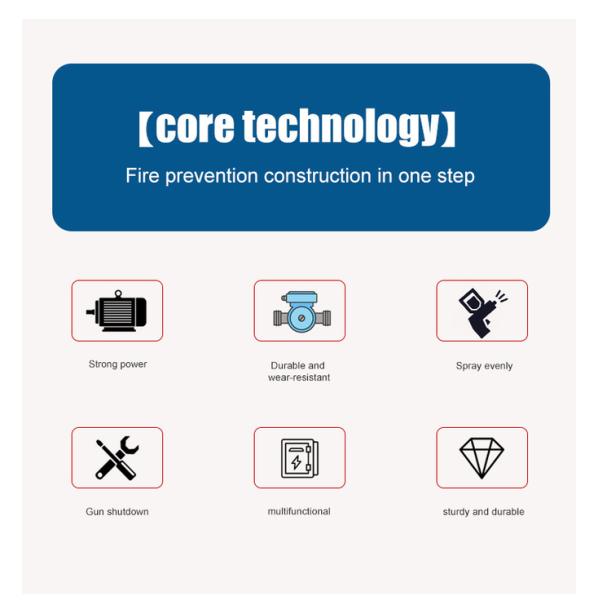 Hydraulic Gasoline Cement Mortar Spray Machine 14HP Fireproofing Spray Machine