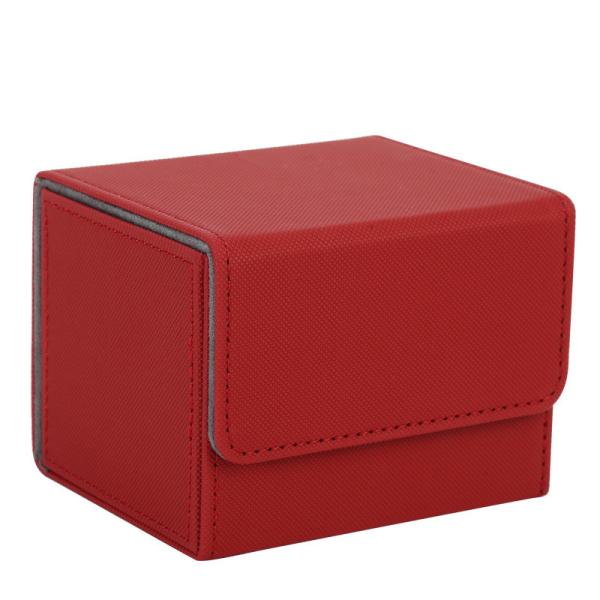 100+ gaufrage de boîte de plate-forme de chargement latéral en cuir d'unité centrale pour le stockage de cartes à collectionner
