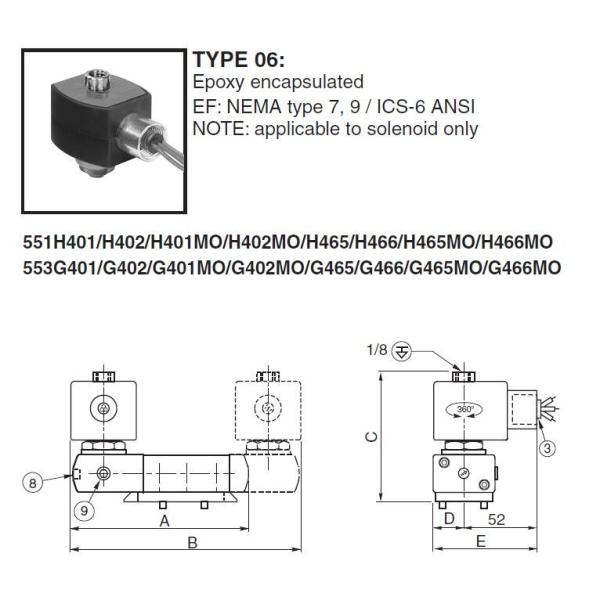 High Performance Pneumatic Diaphragm Valves 551 Series EFG551 EF8551