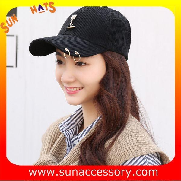 QF17004  Sun Accessory customized fashion baseball caps for ladies  ,caps in stock MOQ only 3 pcs