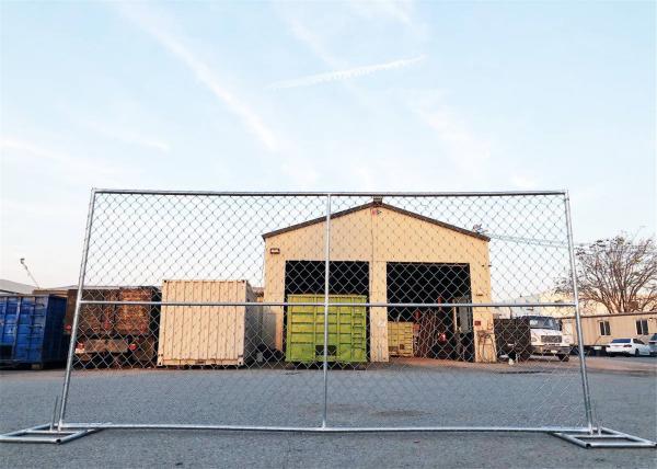 8'x12' temporary chain link fence panels diameter wire 11.5ga chain link mesh 2 x 2 tube 35mm wall thick 1.60mm