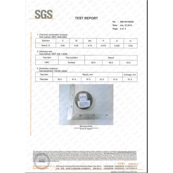 Bolas de pulido industriales B2 60Mn del molino de bola de medios acero para la explotación minera de cobre