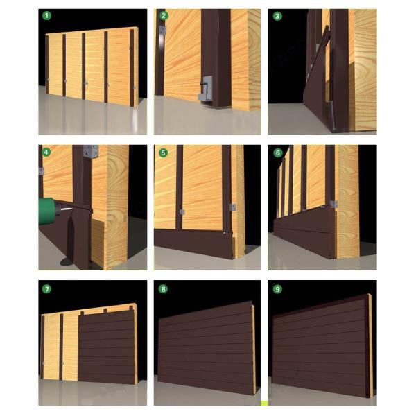 Внешний стенный панель WPC для внутреннего / наружного декора в офисе отеля и торговом центре