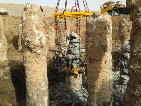 KP380A Round Concrete Column Hydraulic Pile Breaker ,  Piles Diameter 600mm - 1800mm