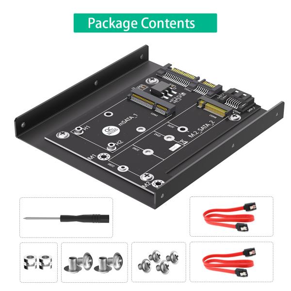 Convenient SATA 3.0 to M.2 NGFF mSATA SSD Adapter Card with 3.5
