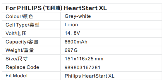 Defibrillator Battery For PHILIP Heart Start XL