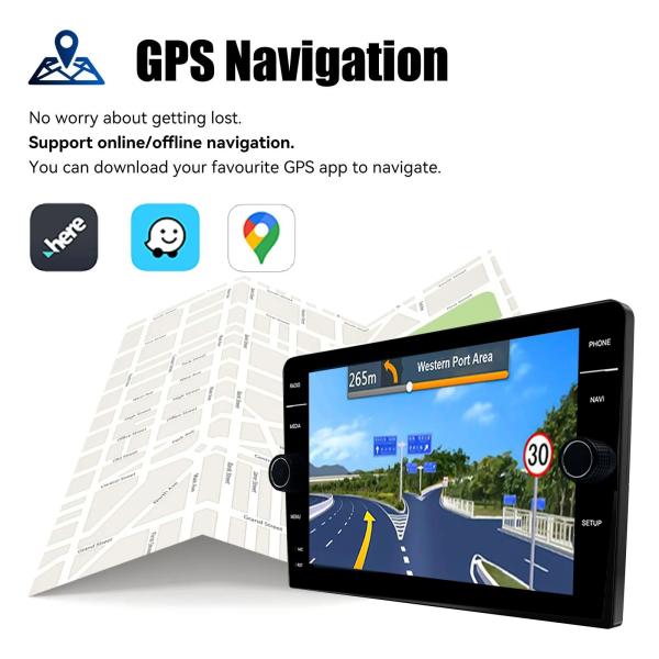 8/9/10 Botón Android 12 QELD Pantalla Radio del coche estéreo WiFi GPS navegación2G 32G CarPlay 2 Din Car Auoradio reproductor multimedia