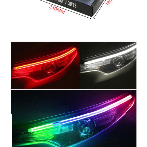 Waterproof 5050 Car Headlight Led Tube Strip / Led Tail Lights Strips  45cm 60cm