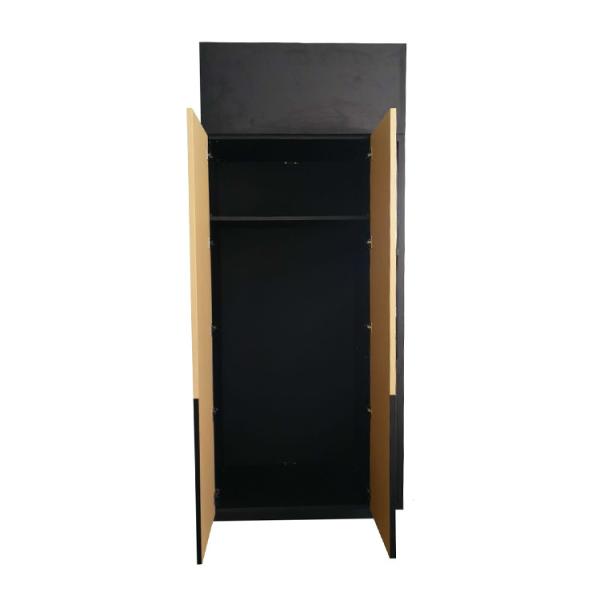 Modern Design Bedroom Hotel Wardrobe Furniture Solid Wood And Metal base