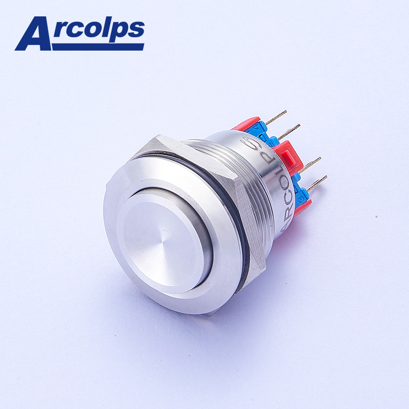 Tri Color LED RGB Push Button Switch 22mm Waterproof Momentary Switch