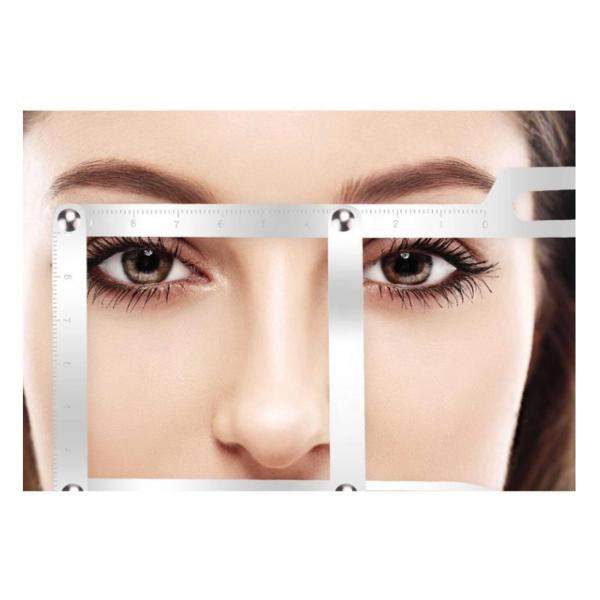 Stainless Steel Tattoo Eyebrows Ruler Golden Ratio Measure Microblading Stainless Ruler