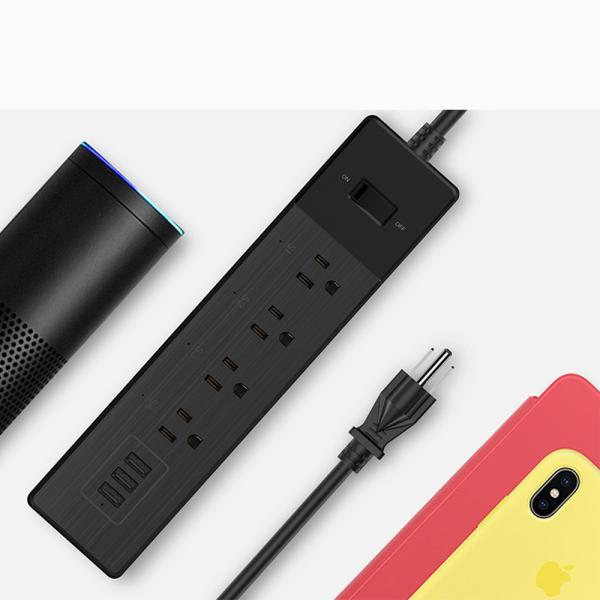 US Type Wifi Intelligent Power Strip Support Google Home / Alexa / Tuya