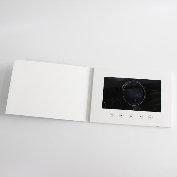 Customized Printing 7 Inch CD Video Brochure White Card Blank Card 2GB Memory 1000mAh For Advertising