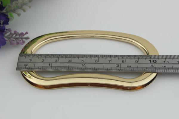 Wholesale new bag making accessories DIY zinc alloy 2 color bag metal handle