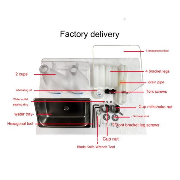 360-Degree Speed Rotation Automatic Cleaning System for Cold Drinks and Snack Mixing