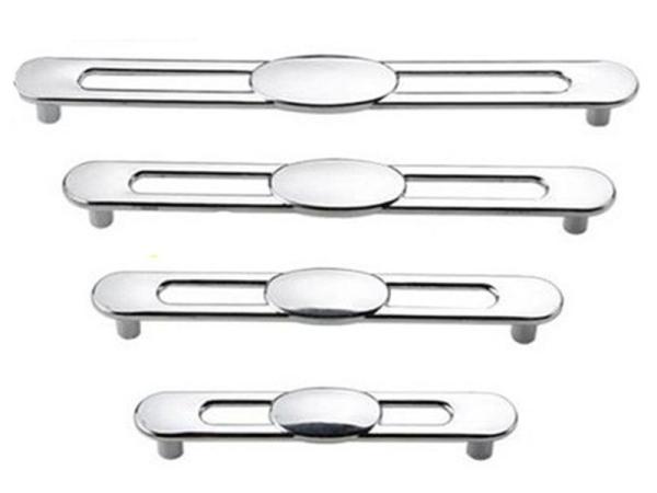 Silver Kitchen Cabinet Handles And Knobs ,  Hollow DesignZinc Drawer Knobs Chrome Drawer Pulls