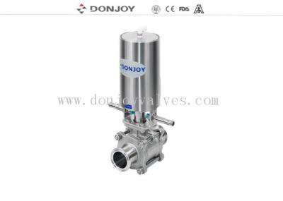 SS 3pcs Sanitary Ball Valve with optional position feedback