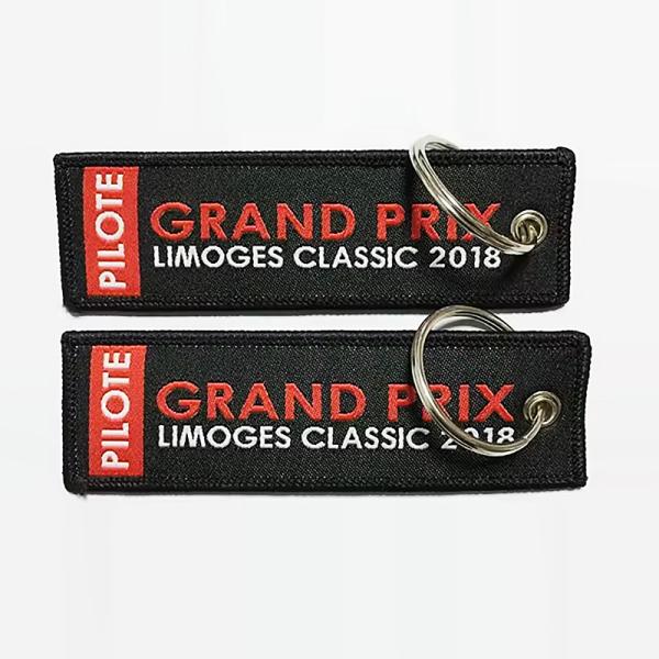 Anime Tag Custom Logo Embroidery Holder Gift Jet Tags Accessories Key Rings Keychains For Luggage Bag