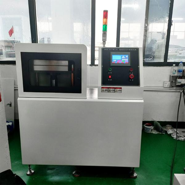 A placa de borracha que vulcaniza o laboratório fácil de operar da máquina da imprensa usa pequeno horizontalmente
