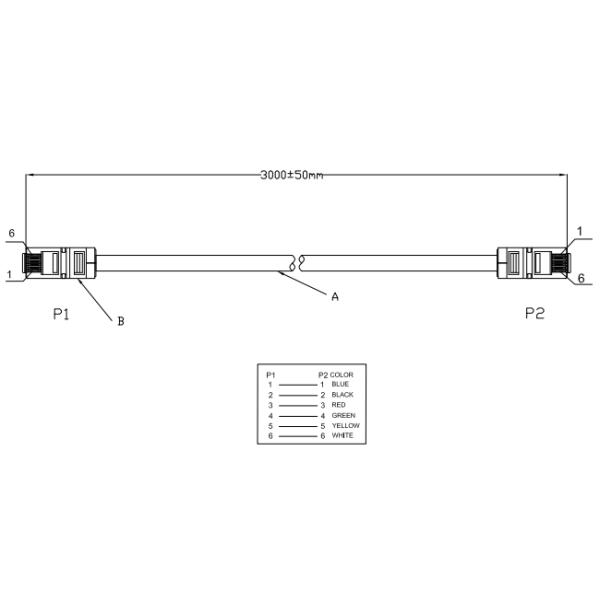 RJ11 Plug To Plug 6 PIN Telephone Cable Cord With Shield
