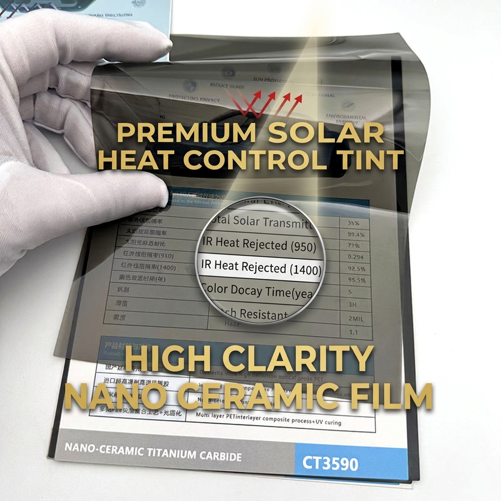 Nano Ceramic Tint Film 2MIL Anti Scratch Solar Heat UV Protection Window Film