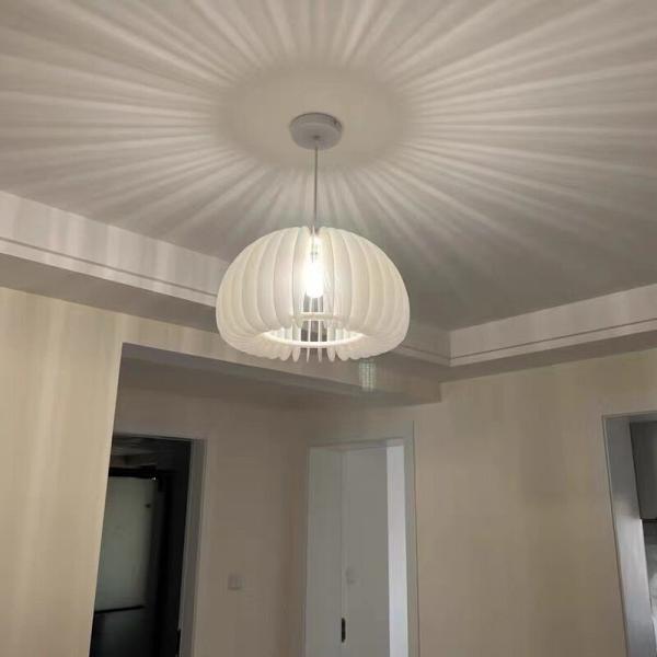 Decoración lujosa E27 lámpara de colgante LED Lustres de seda para el salón y el comedor