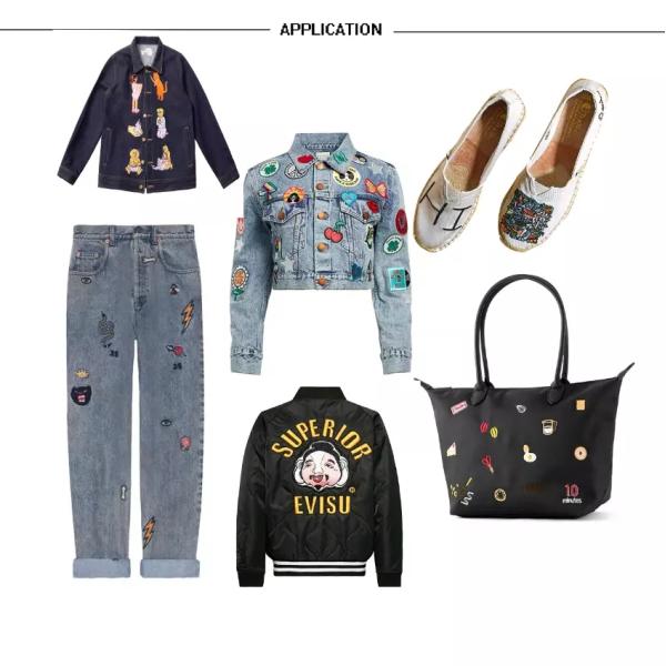 Customized  Sew on Chenille Embroidered Sports Letter Patches For Garment