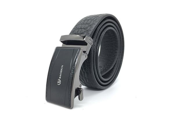 Classic Men 'S Leather Ratchet Belt Embossed Crocodile Grain 1.38 Wide Adjustable Buckle