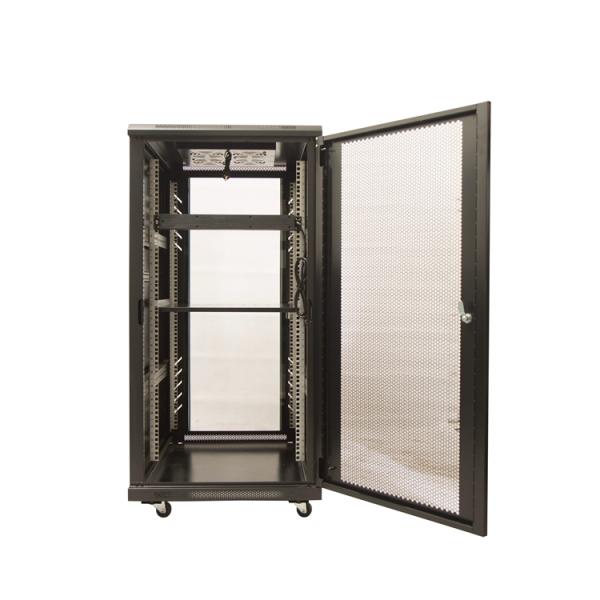 22U RAL9005 19 inch Static loading 600 kg server rack cabinet with cooling system