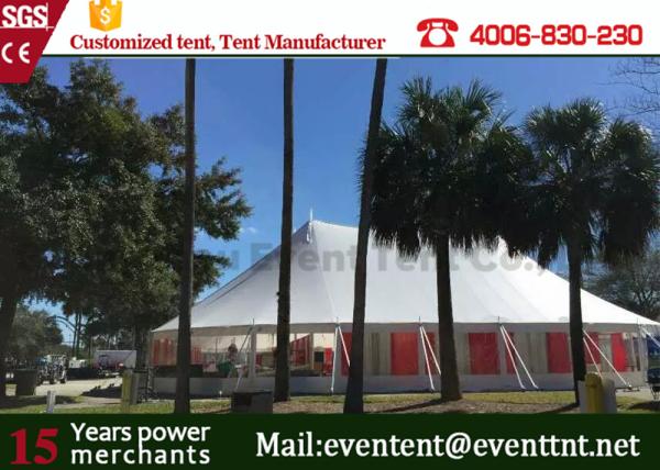 30m Big White Freeform Stretch Tent With Blocked - Out Sunshine Roof Cover