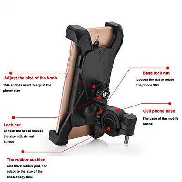 держатель телефона горного велосипеда 170g, всеобщий держатель стойки мобильного телефона велосипеда