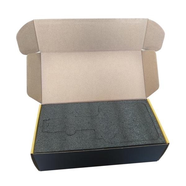 Cosmetics Skincare Corrugated Mailer Box Recyclable With Black Foam Insert