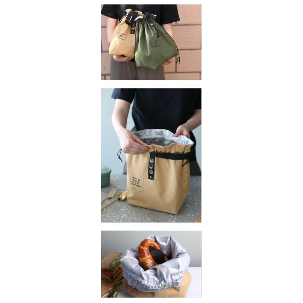 Подгонянная изолированная сумка обеда Drawstring холста широкого отверстия сумки бенто