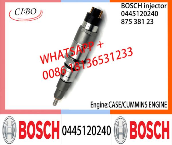 Conjunto original 0445120240 do injetor de combustível 87538123 de BOSCH 0445120240 87538123 para CA-SE/CUMMINS