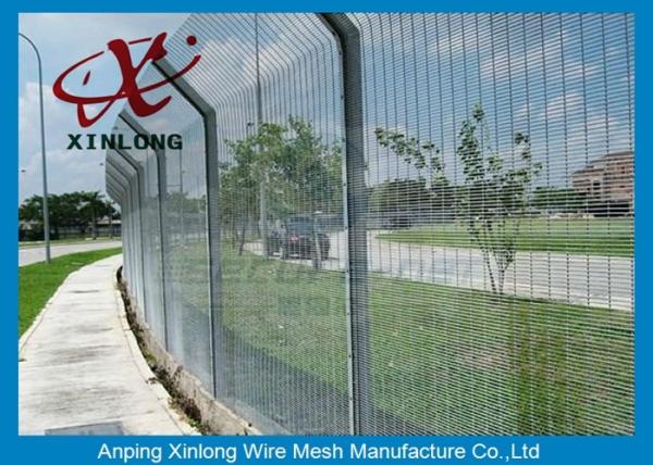 Anti Climb Mesh Fence / Galvanized Walkway School Security Fencing