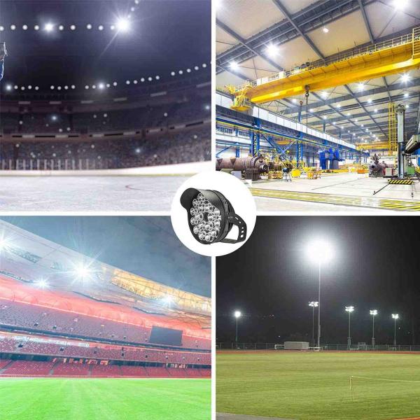 15 Degree 1000W LED Stadium Flood Lights , 120V 5000K LED Tennis Court Lights