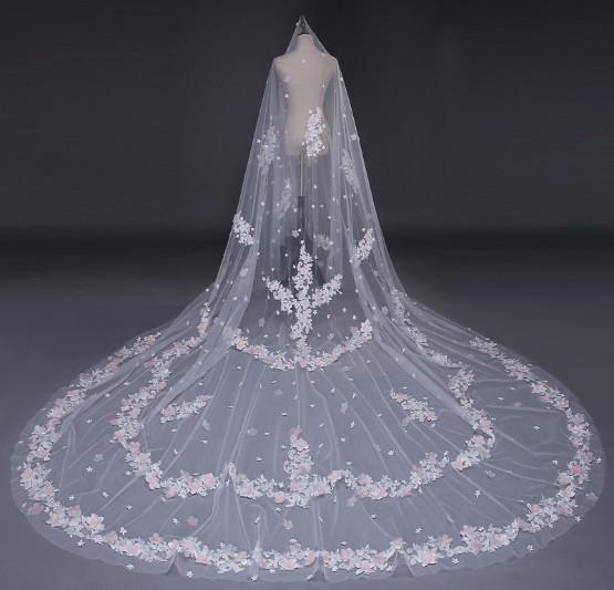 2018 New Korean Bride Long, 3M White Veil, Wedding Accessories, Bridal Accessories Wedding veil wholesale custom