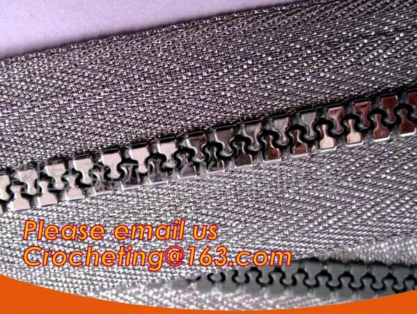 Fashion garment accessory lace zipper decorative zipper for fashion dress