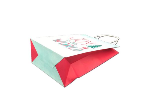 Os sacos minúsculos impressos decorativos extravagantes do presente do Natal personalizaram a impressão do logotipo