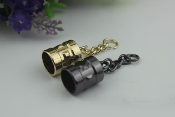 New design 13 mm width zinc alloy jewelry suede big bulk leather key tassel metal cap for women