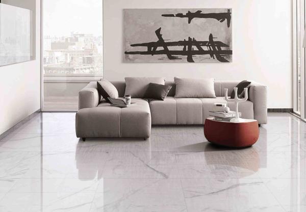Wear Resistant Marble Look Porcelain Tile 600*1200 Mm Easy Maintenance