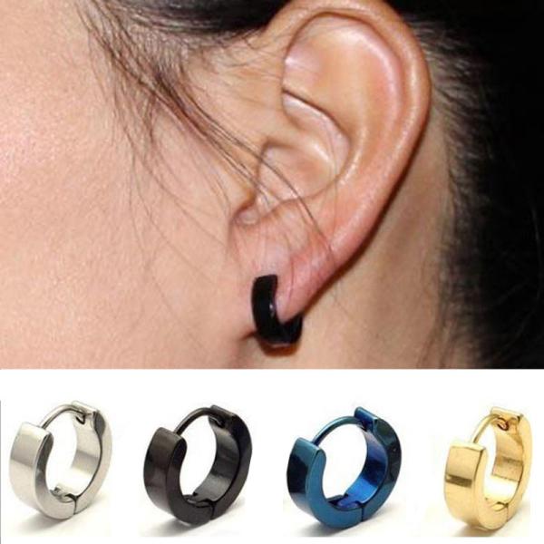 Fashon Round Loop Tiny small Hoop Stainless Steel Earrings For Women Men Jewelry Wholesale Pendientes Mujer Moda Gift